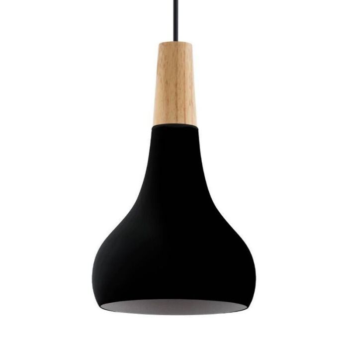 Black pendant light aluminium, Tjebbe