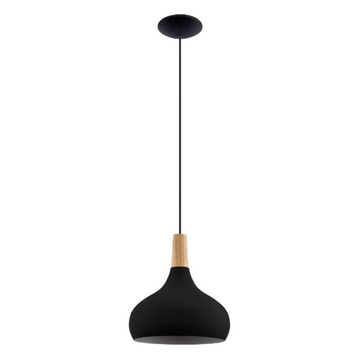 Black pendant light aluminium, Tjebbe