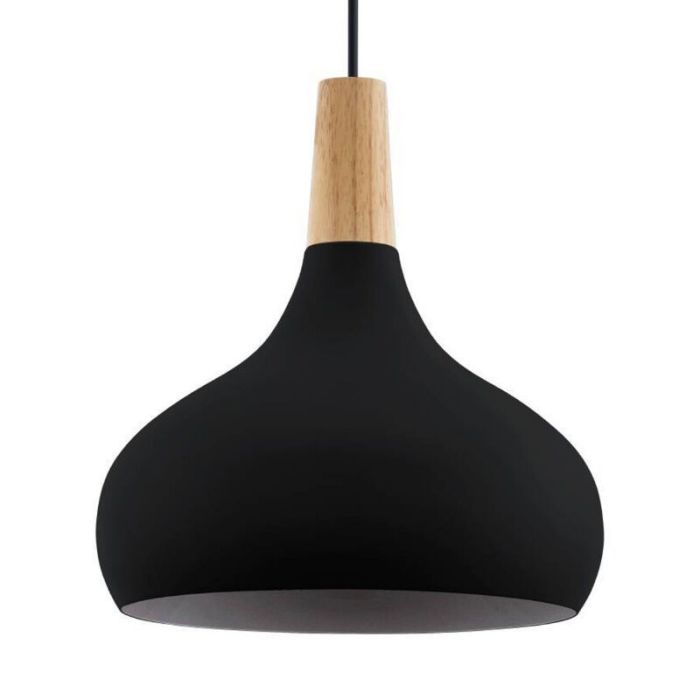 Black pendant light aluminium, Tjebbe