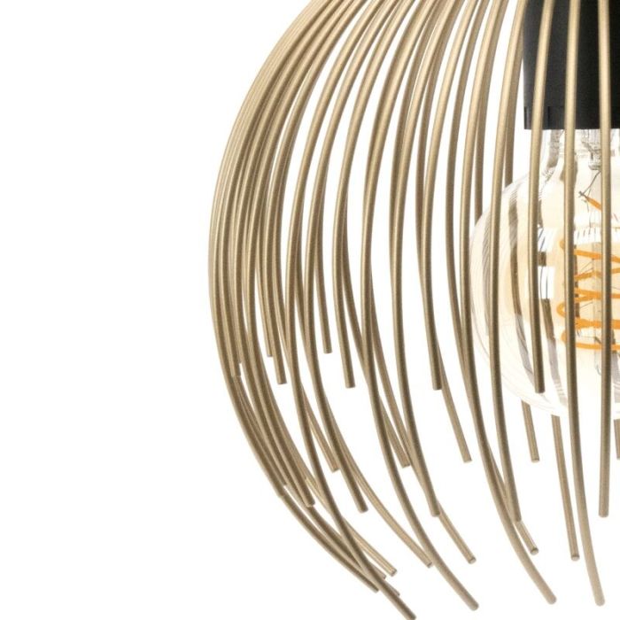 Golden industrial pendant light aluminium, Keimpe