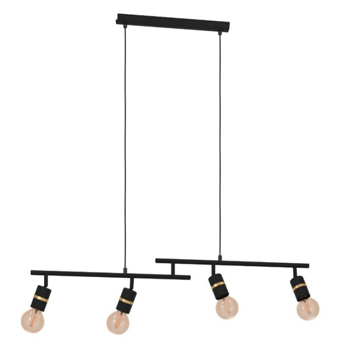 Black pendant light aluminium, Jelger