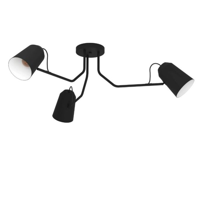 Black industrial ceiling light aluminium, Jelco