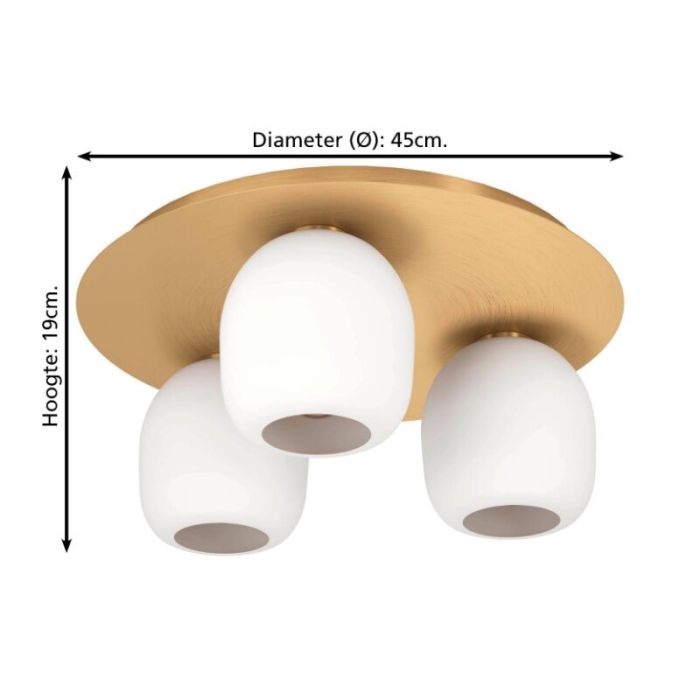 White design ceiling light glass, Jeannine
