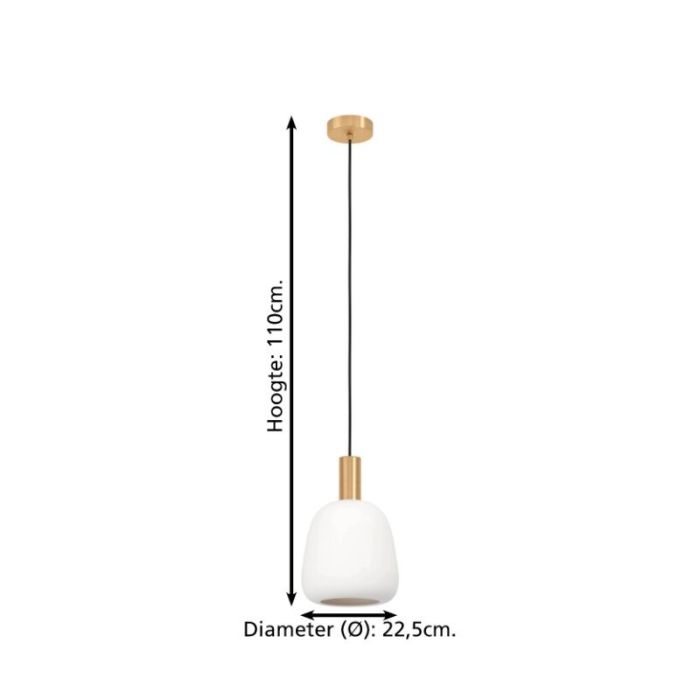 White design pendant light glass, Jeannine