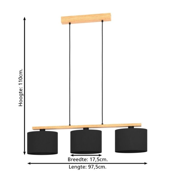 Wood pendant light brown, Magali