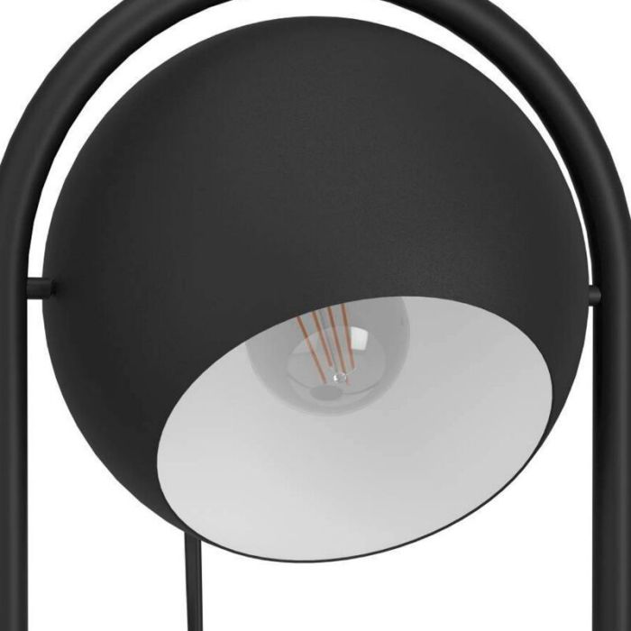 Black industrial table lamp aluminium, Jasin, with switch