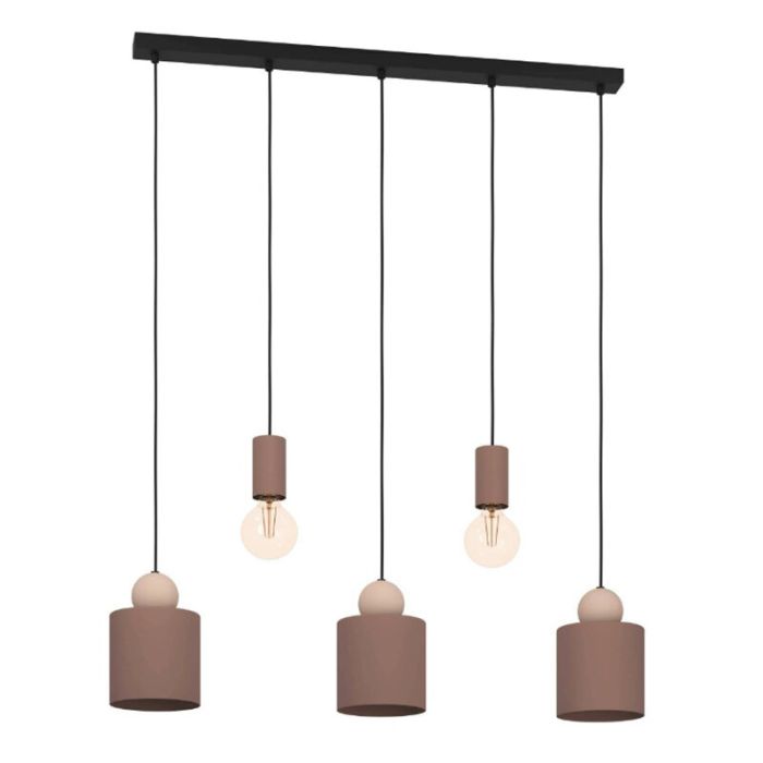Taupe rustic pendant light aluminium, Sjaak
