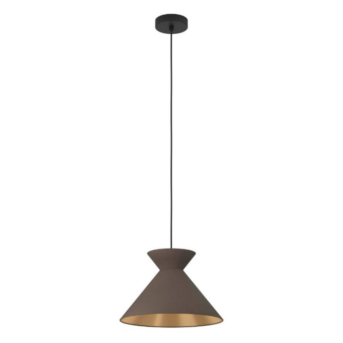 Black industrial pendant light fabric, Jasmine