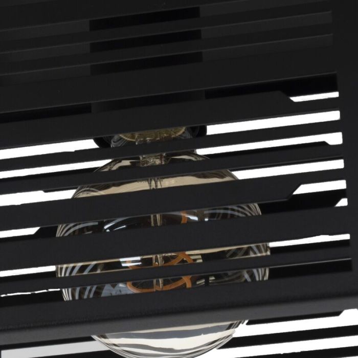 Black industrial ceiling light aluminium, Lennaert