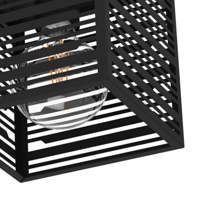Black industrial ceiling light aluminium, Lennaert