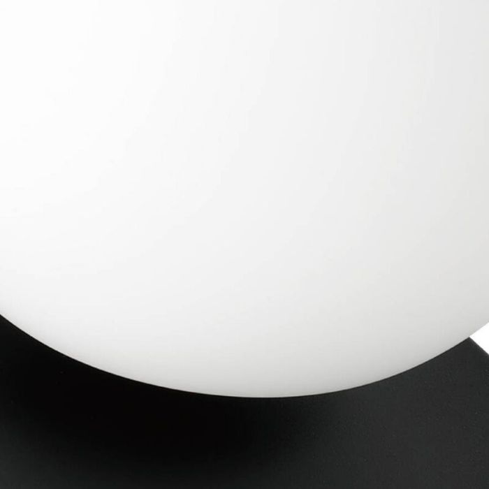 Black table lamp glass, Wesly, with switch