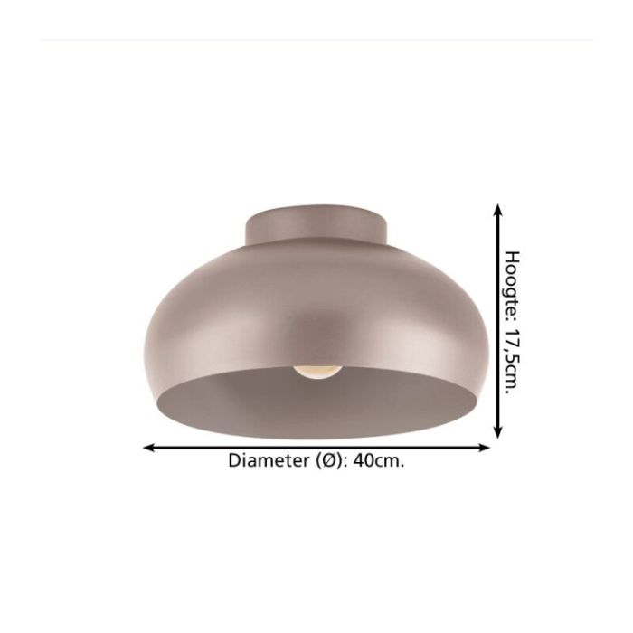 Brown rustic ceiling light aluminium, Egine