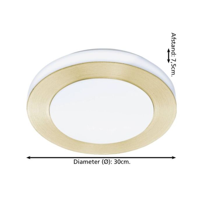 Golden bathroom ceiling light plastic, Amina, 3,6W, 3000K LED, IP44