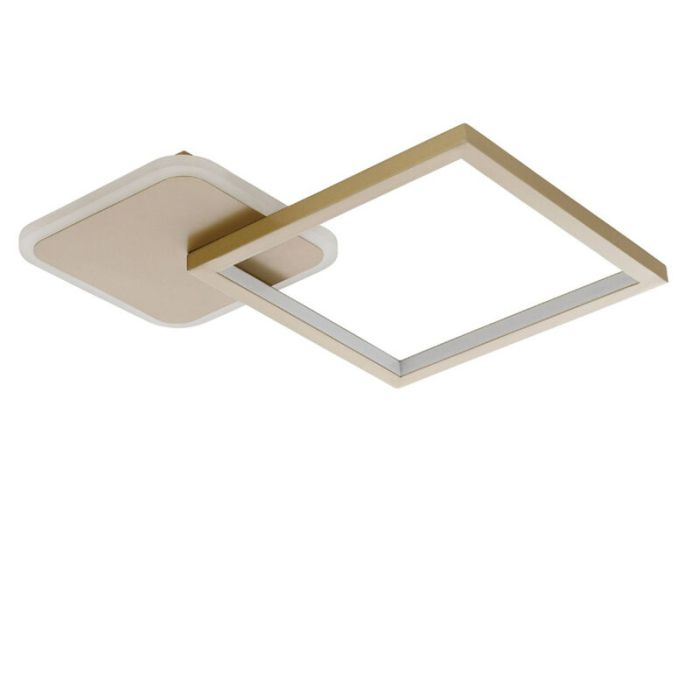 Golden modern ceiling light aluminium, Sivan, 15W, warm to cold white adjustable LED, 3-step dimmable