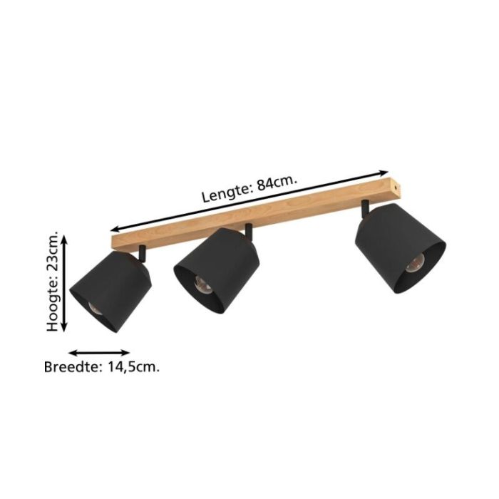 Wood ceiling spotlight brown, Teddy