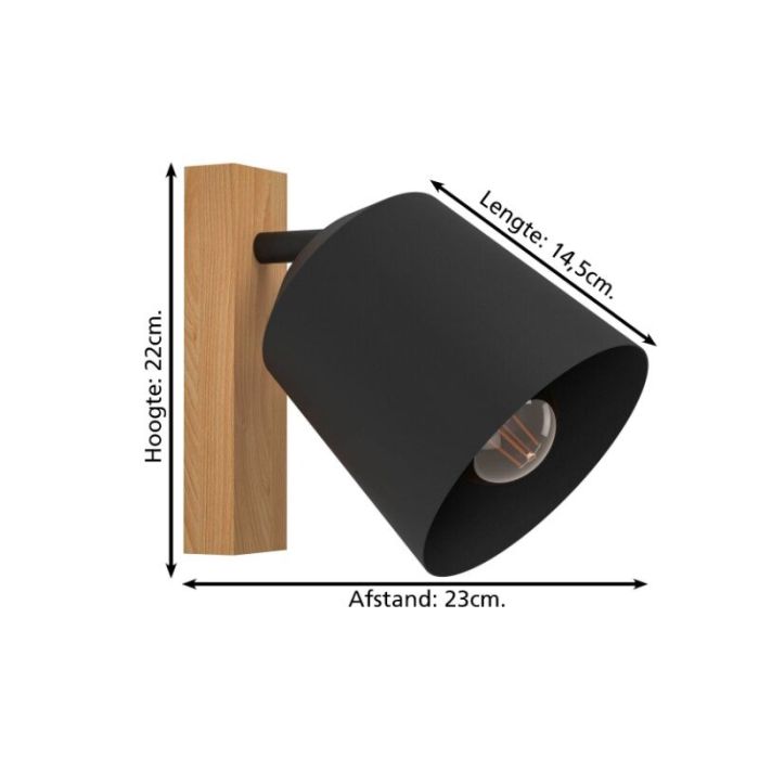 Wood ceiling spotlight brown, Teddy