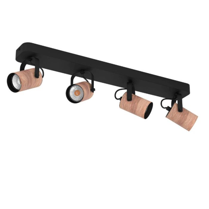 Wood ceiling spotlight black, Thierry