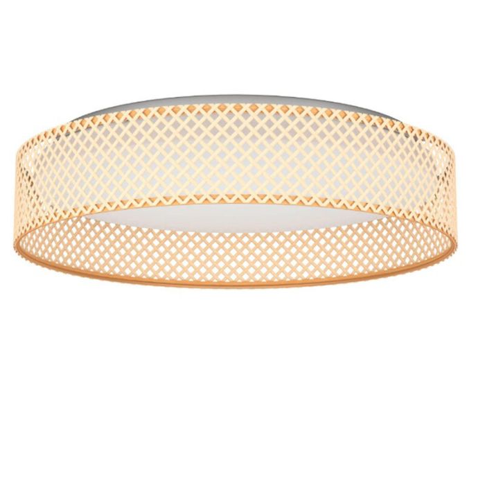 Brown modern flush ceiling light aluminium, Jolene, 24W, 3000K LED