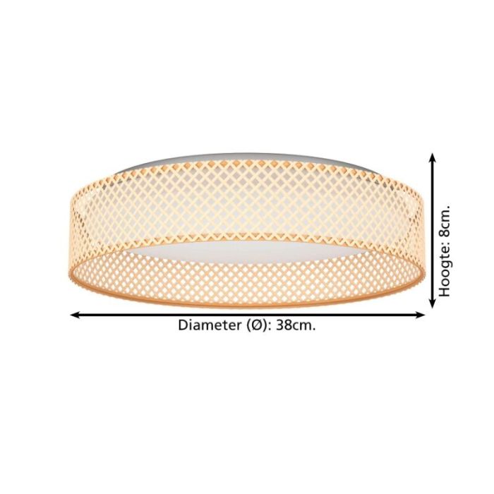 Brown modern flush ceiling light aluminium, Jolene, 24W, 3000K LED