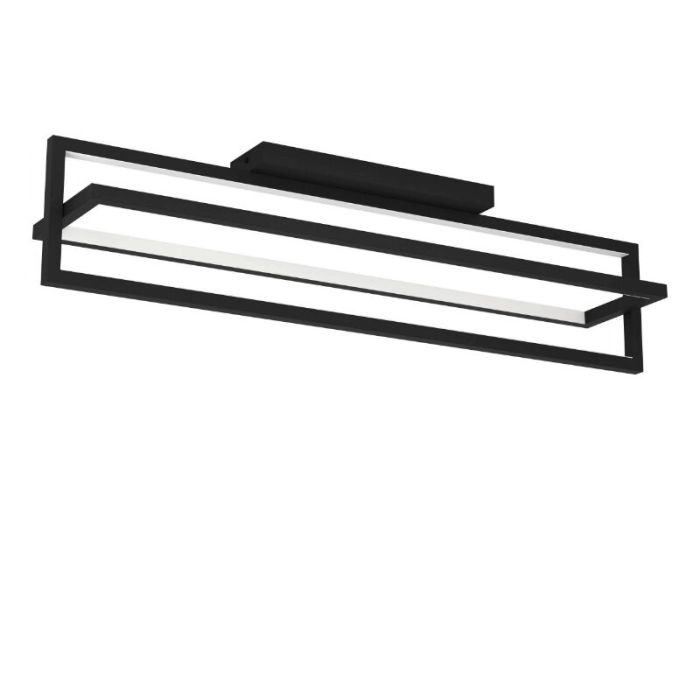 Black modern ceiling light aluminium, Lianne, 34W, warm to cold white adjustable LED, 3-step dimmable