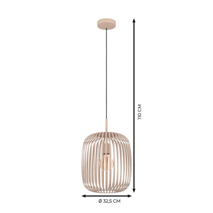 Beige industrial pendant light aluminium, Pietro