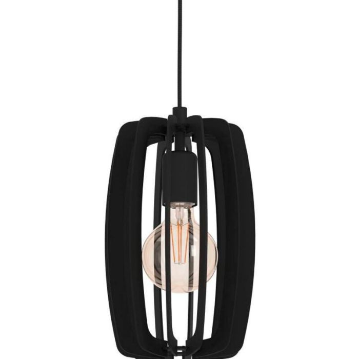 Wood pendant light black, Wilko