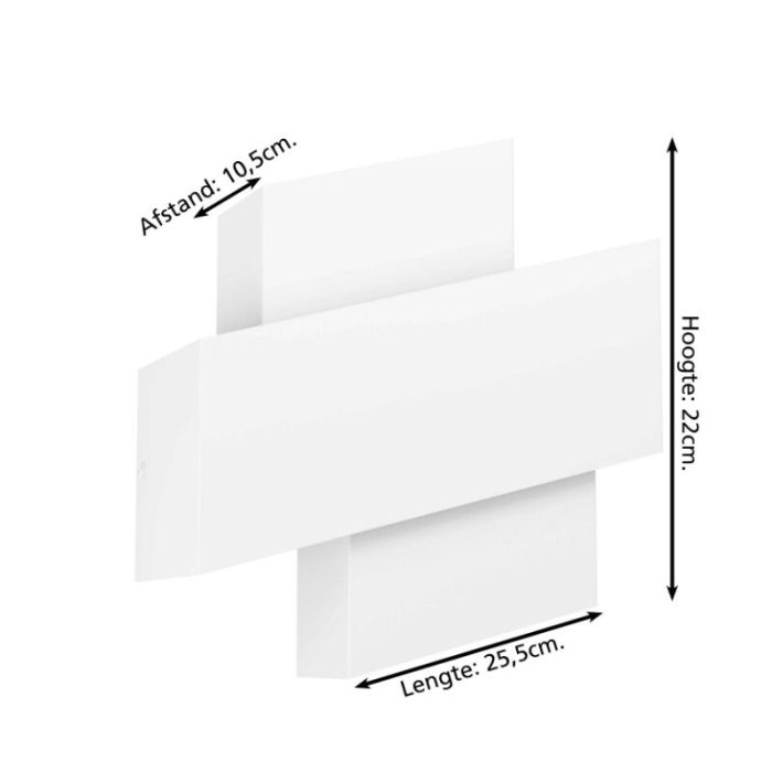 White design wall light aluminium, Kylie