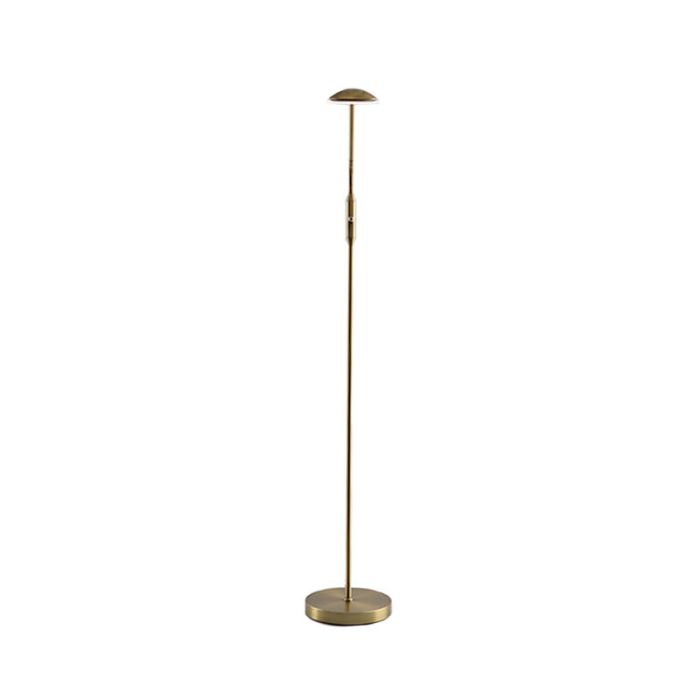 Modern reading floor lamp brass, Salvador, 5W, 3000K LED, with switch