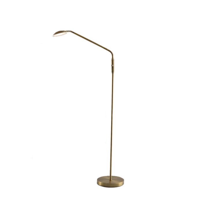 Modern reading floor lamp brass, Salvador, 5W, 3000K LED, with switch