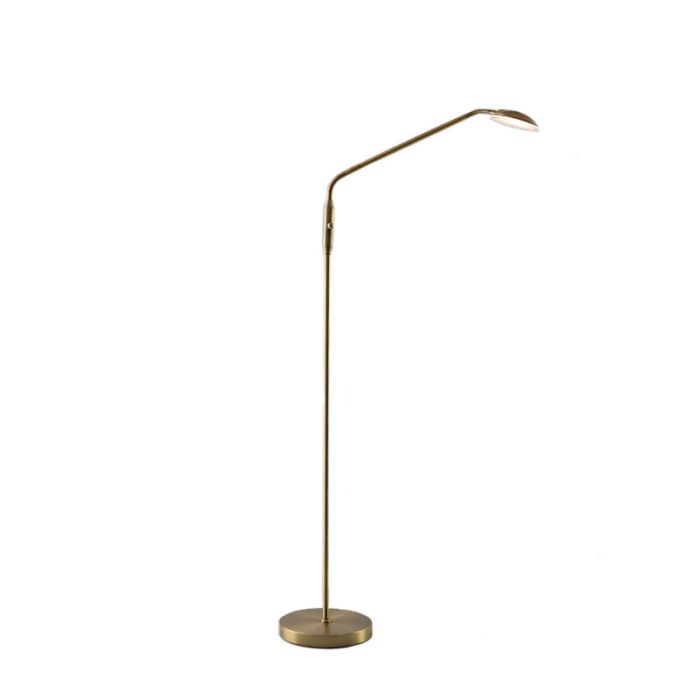 Modern reading floor lamp brass, Salvador, 5W, 3000K LED, with switch