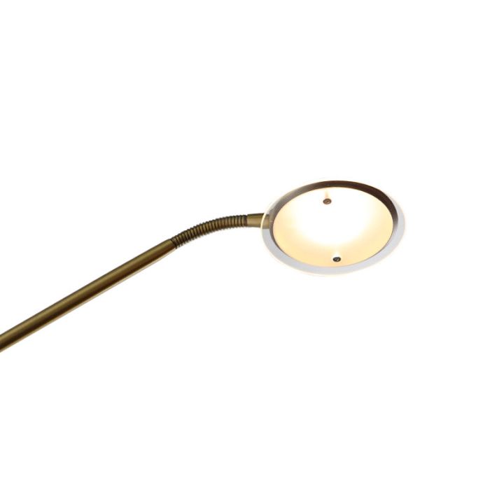 Modern reading floor lamp brass, Salvador, 5W, 3000K LED, with switch