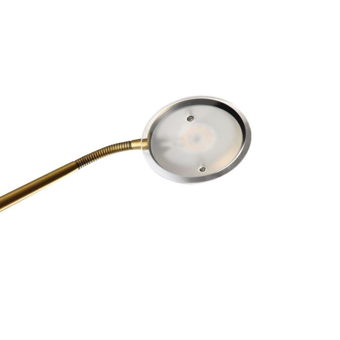 Modern reading floor lamp brass, Salvador, 5W, 3000K LED, with switch