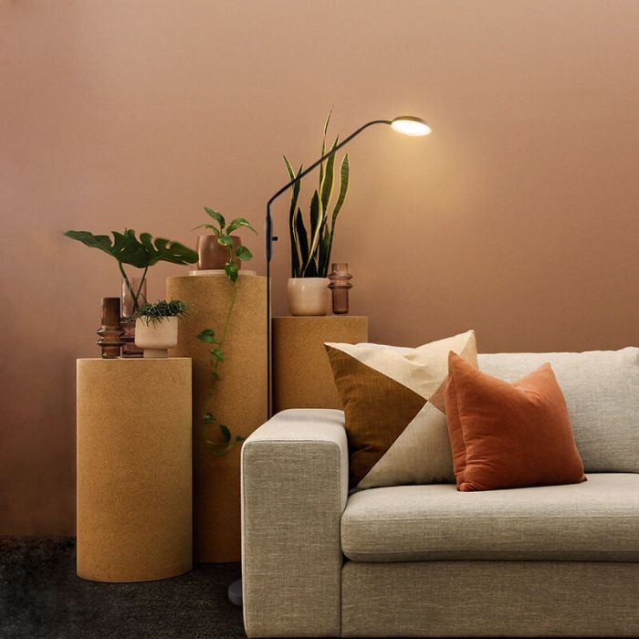 Modern reading floor lamp black, Salvador, 5W, 3000K LED, with switch