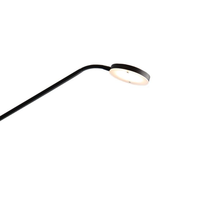 Modern reading floor lamp black, Salvador, 5W, 3000K LED, with switch