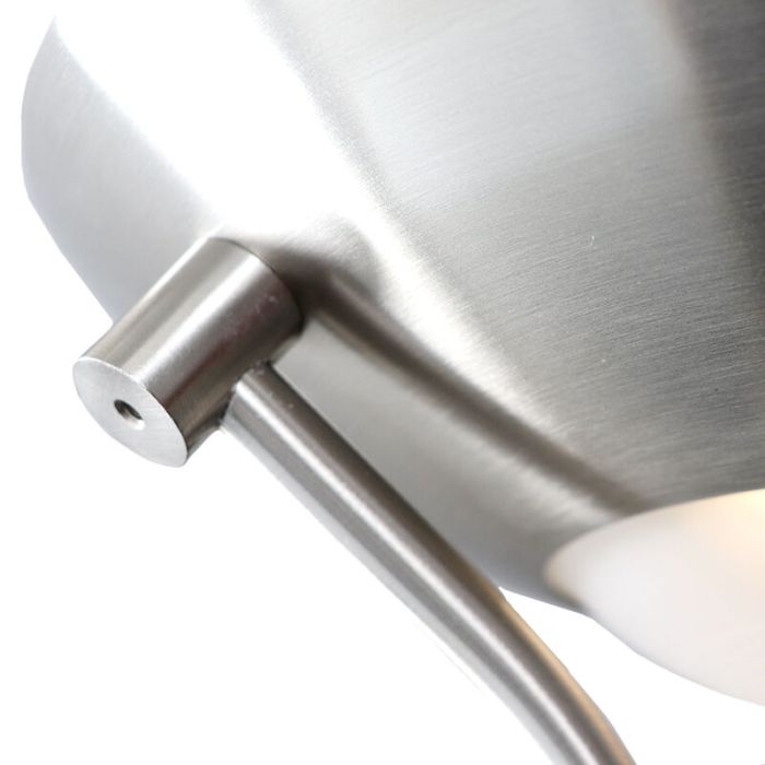 Modern reading floor lamp nickel, Salvador, 18W, 3000K LED, with switch