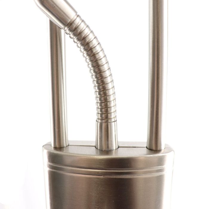Modern reading floor lamp nickel, Salvador, 18W, 3000K LED, with switch