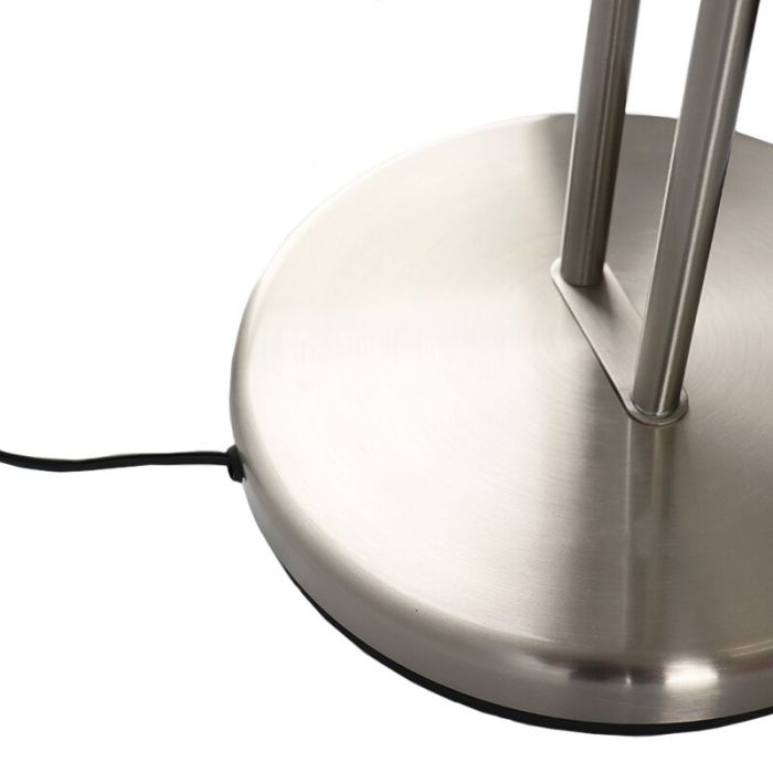 Modern reading floor lamp nickel, Salvador, 18W, 3000K LED, with switch