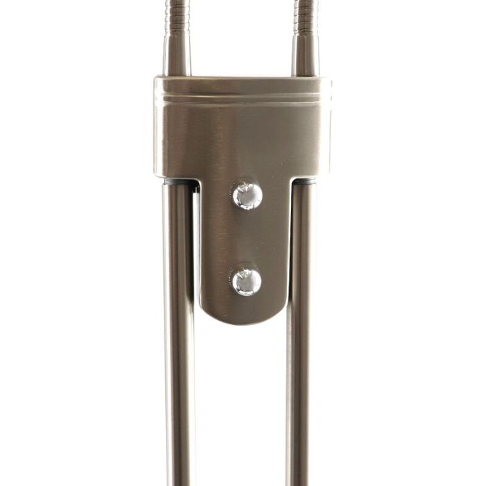 Modern reading floor lamp nickel, Salvador, 18W, 3000K LED, with switch