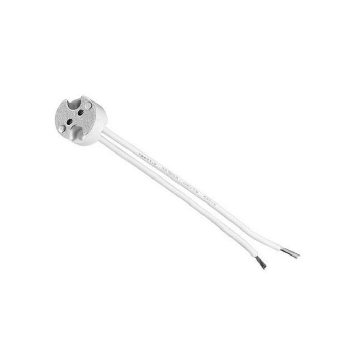 White Lamp holder G4, Ceramic