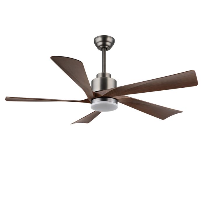 Brown modern ceiling fan metal, Frank, 20W, warm to cold white adjustable LED, with remote control