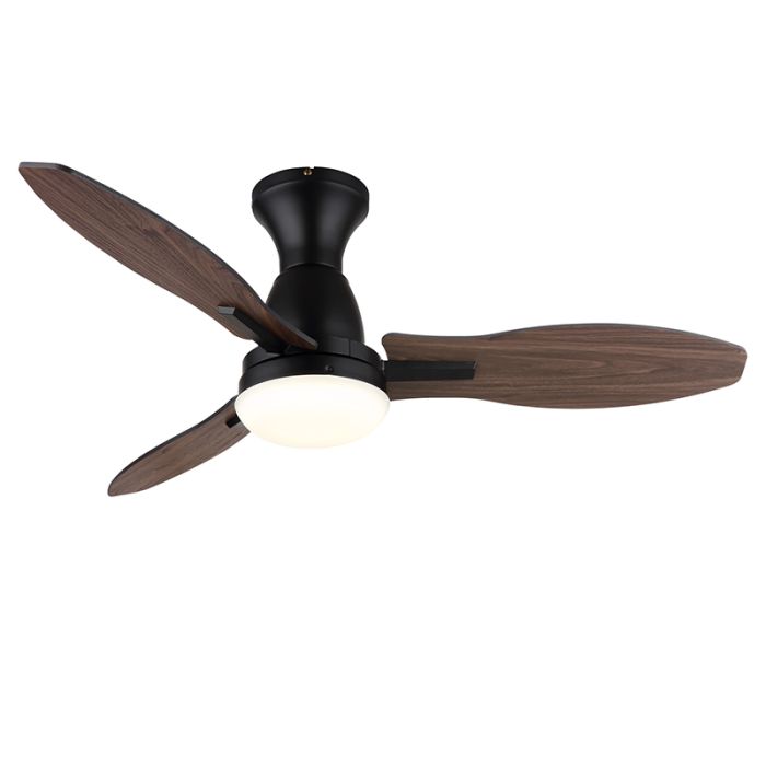 Brown rustic ceiling fan metal, Majda, 22W, white switch LED, with remote control