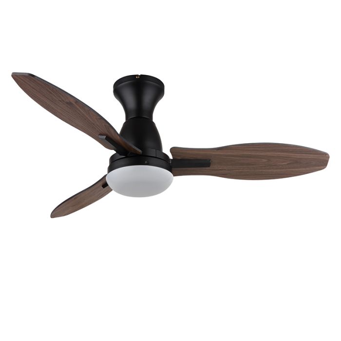 Brown rustic ceiling fan metal, Majda, 22W, white switch LED, with remote control