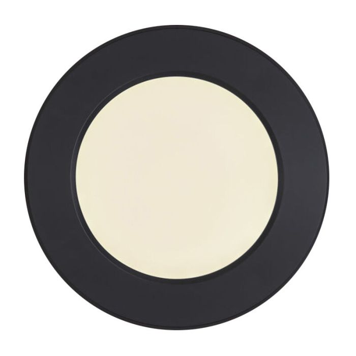 Black flush ceiling light plastic, Cage, 6W, adjustable light colour LED