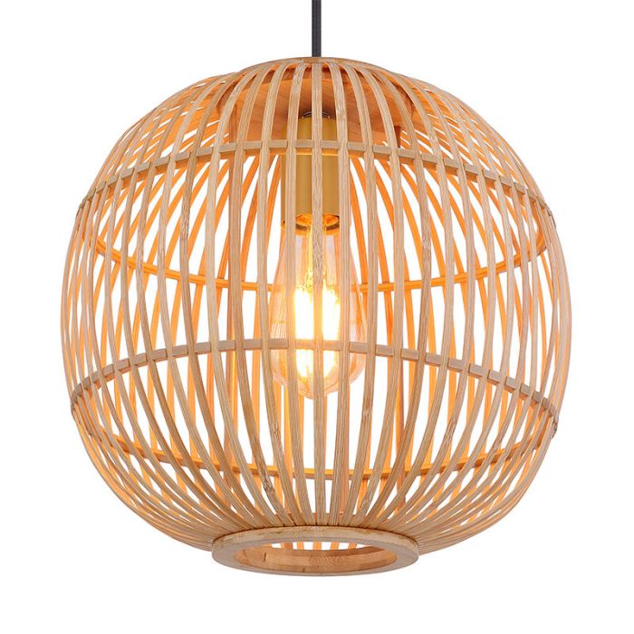 Wood pendant light brown, Terry