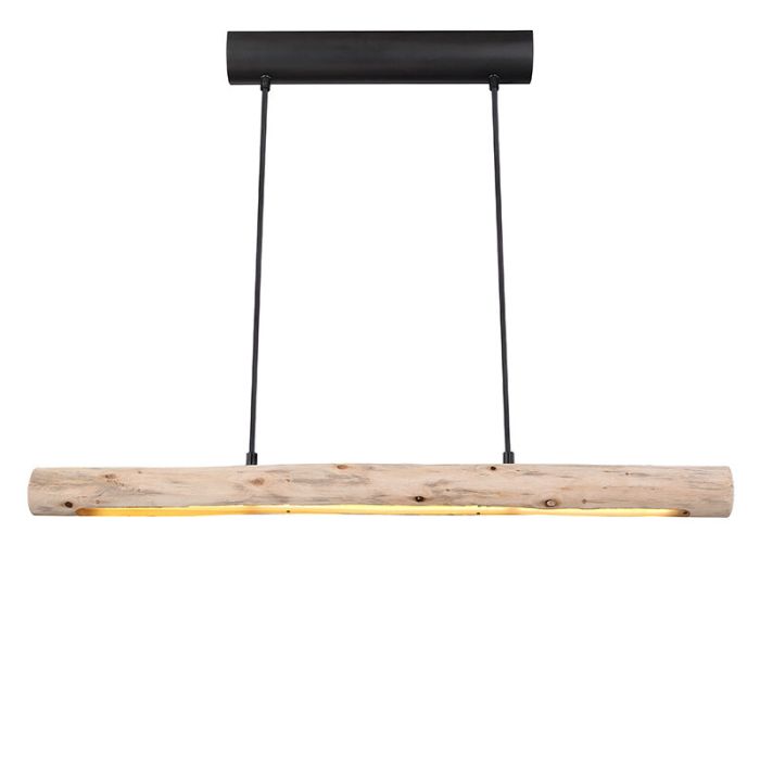 Wood pendant light brown, Abbas, 15W, 3000K LED