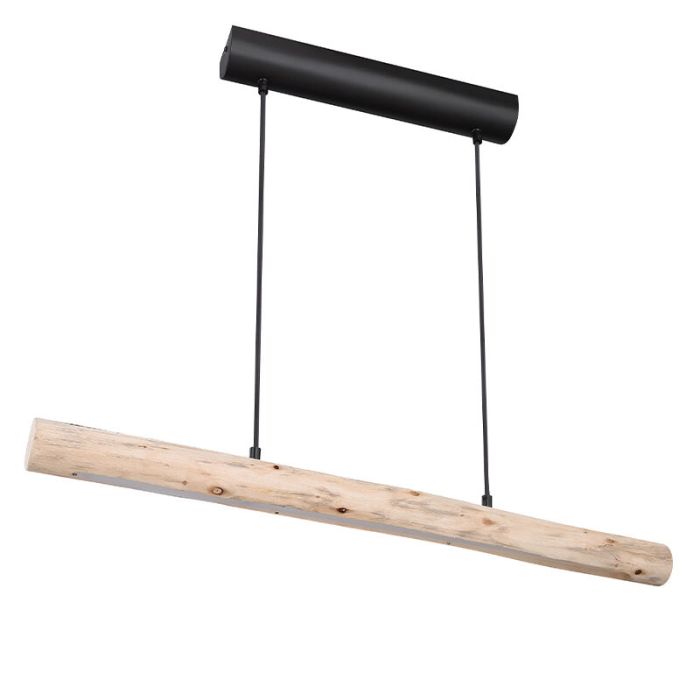 Wood pendant light brown, Abbas, 15W, 3000K LED