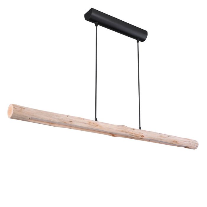 Wood pendant light brown, Abbas, 25W, 3000K LED