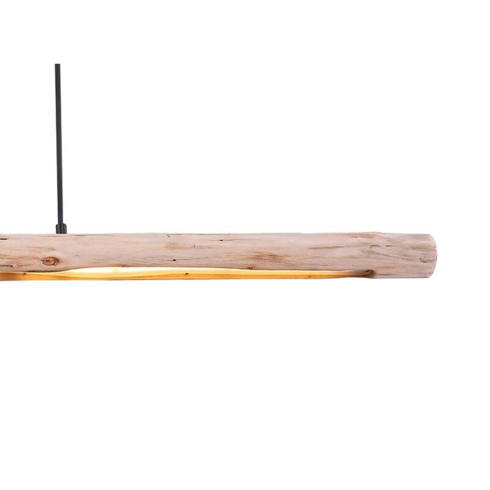 Wood pendant light brown, Abbas, 25W, 3000K LED
