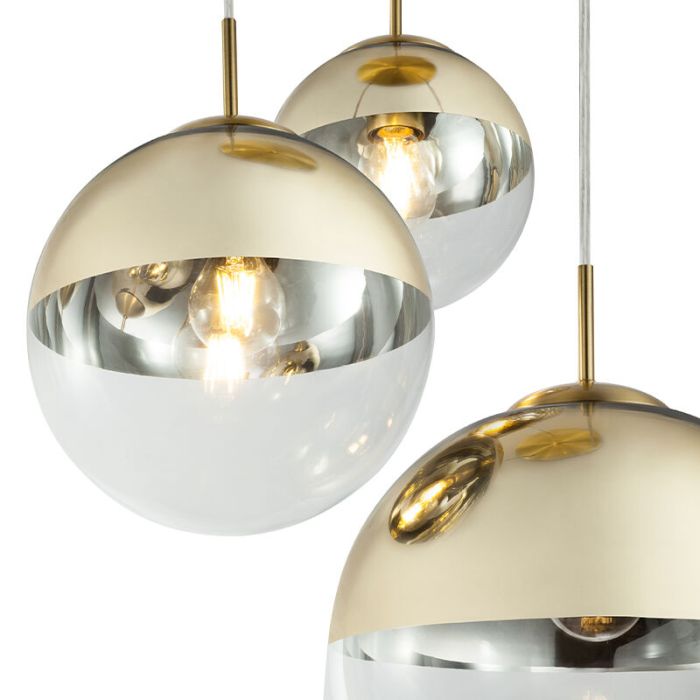 Golden design pendant light glass, Novia