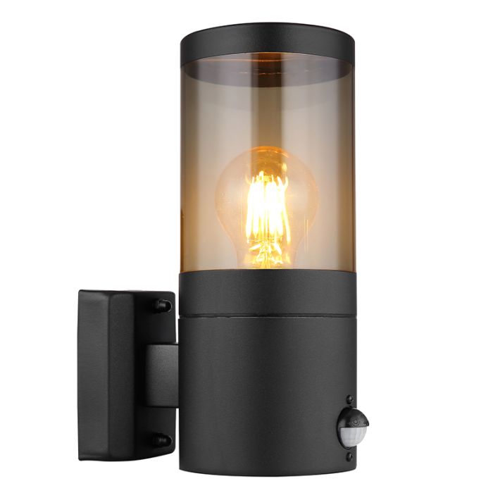 Black modern outdoor light stainless steel, Lambert, IP44